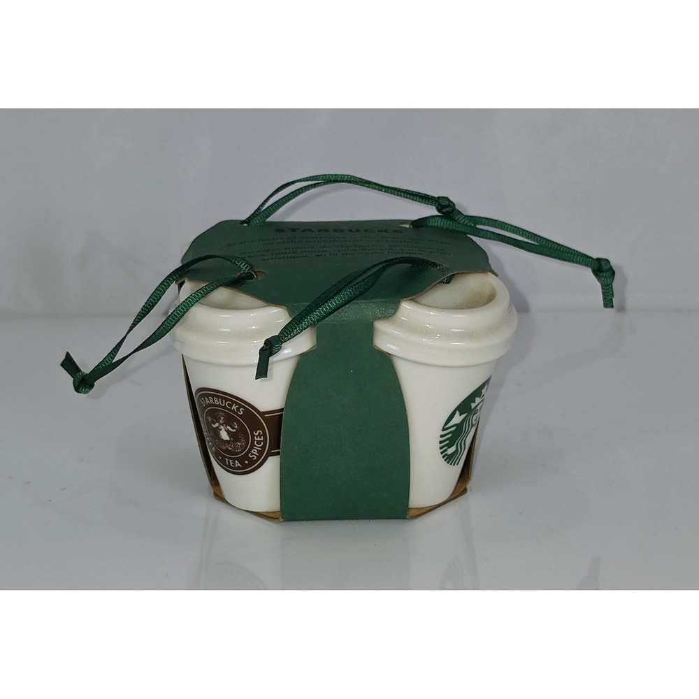 NEW Starbucks Holiday Christmas Ornament 2016 Coffee Cups Mugs Pack of 4 Gift - Picture 7 of 9
